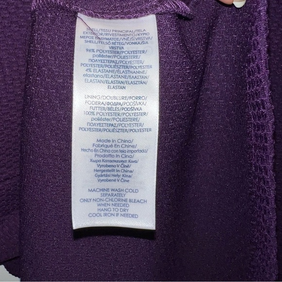 NEW Chaps Women's Textured Fit & Flare Dress Beetroot Size 10 - Picture 7 of 11